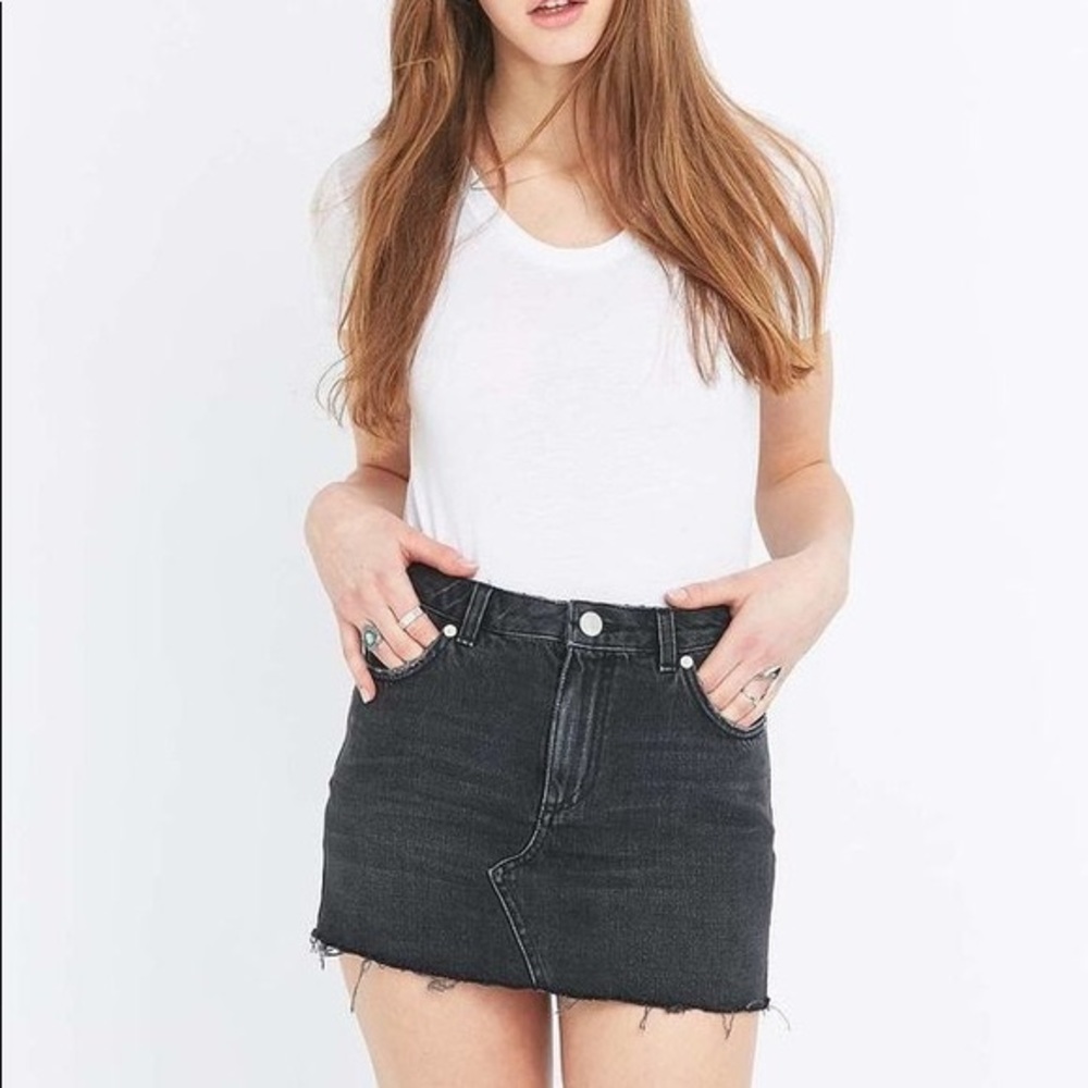 Urban outfitters black jean skirt